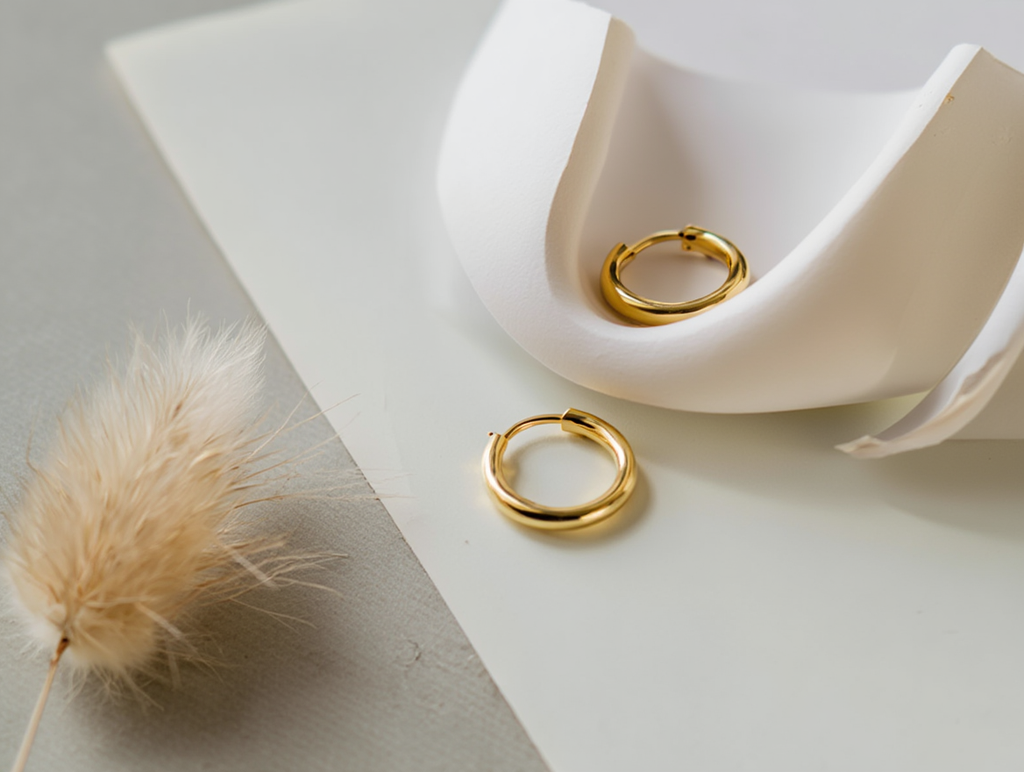 2PCS Tiny Stainless Steel Huggie Hoop Earrings┃Unisex Small Punk Circle Cartilage Piercing Jewelry