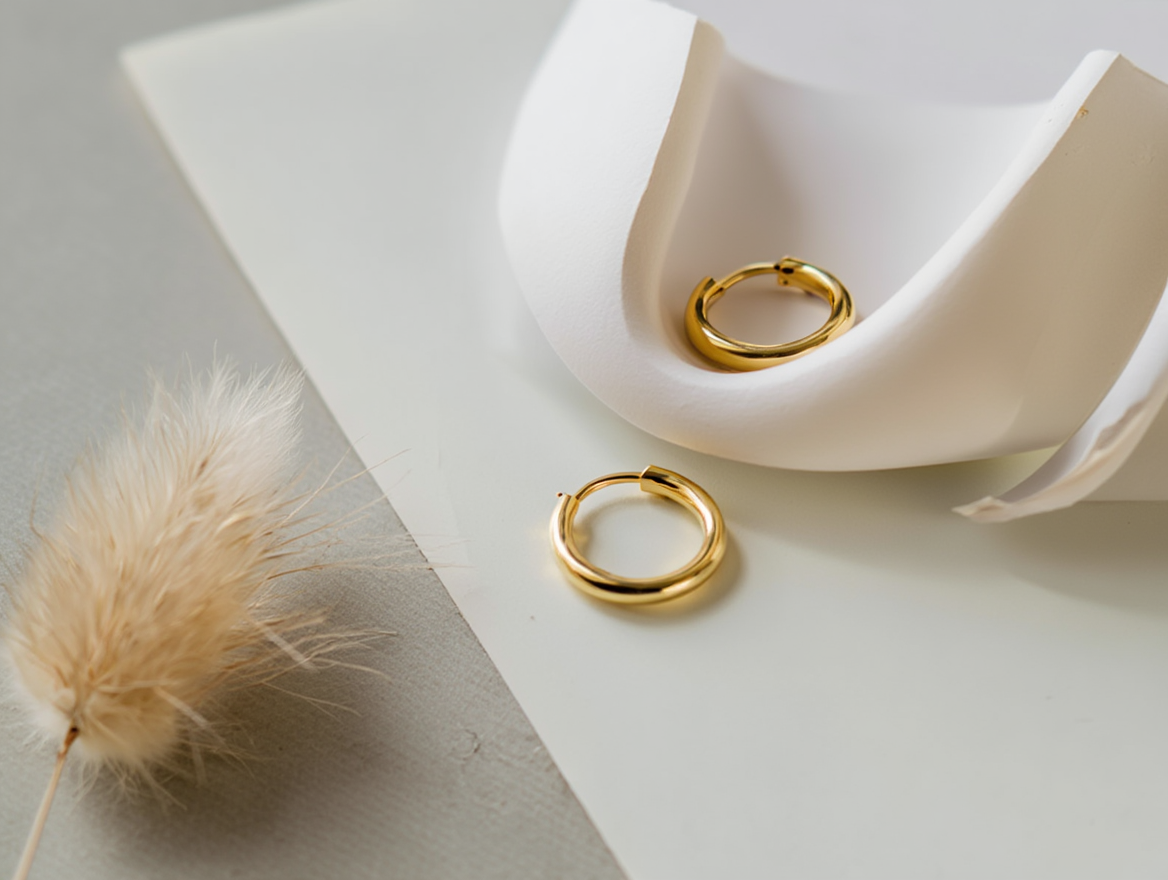 2PCS Tiny Stainless Steel Huggie Hoop Earrings┃Unisex Small Punk Circle Cartilage Piercing Jewelry