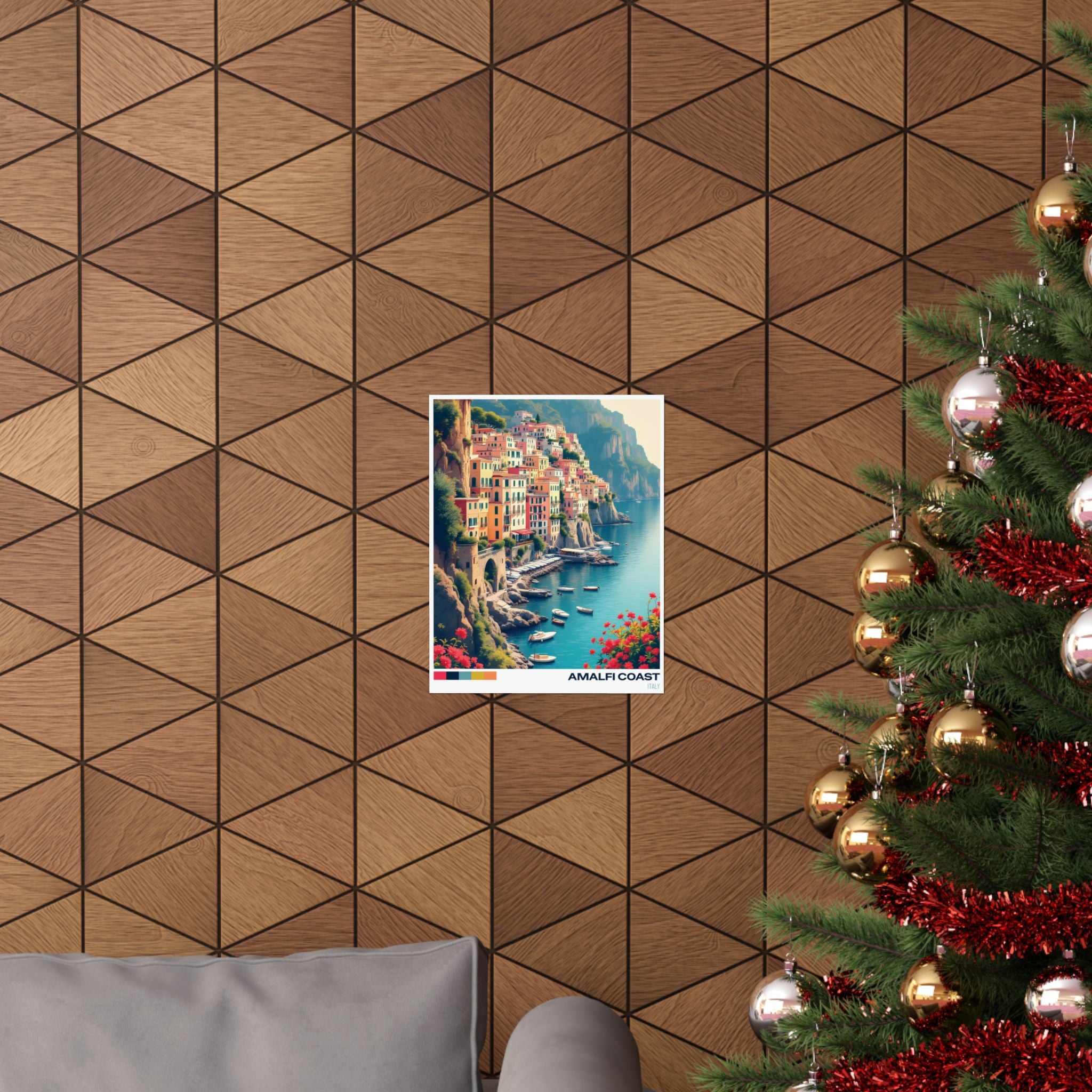 Amalfi Coast Matte Vertical Poster - Vibrant Coastal Wall Art for Home Decor