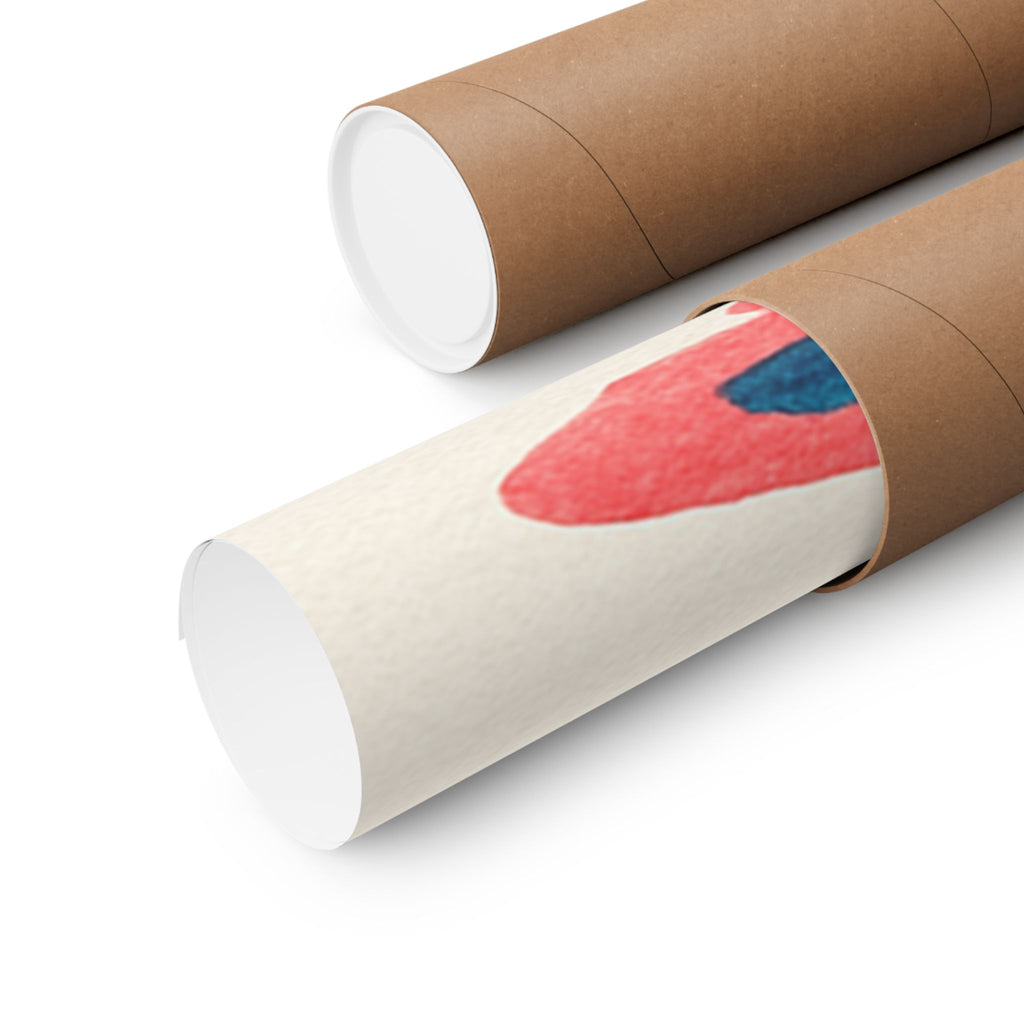 Christmas Tree Matte Poster | Retro Hand-Drawn Holiday Wall Art | Vintage Christmas Decor