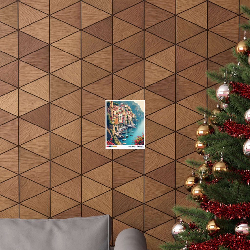 Amalfi Coast Matte Vertical Poster - Vibrant Coastal Wall Art for Home Decor