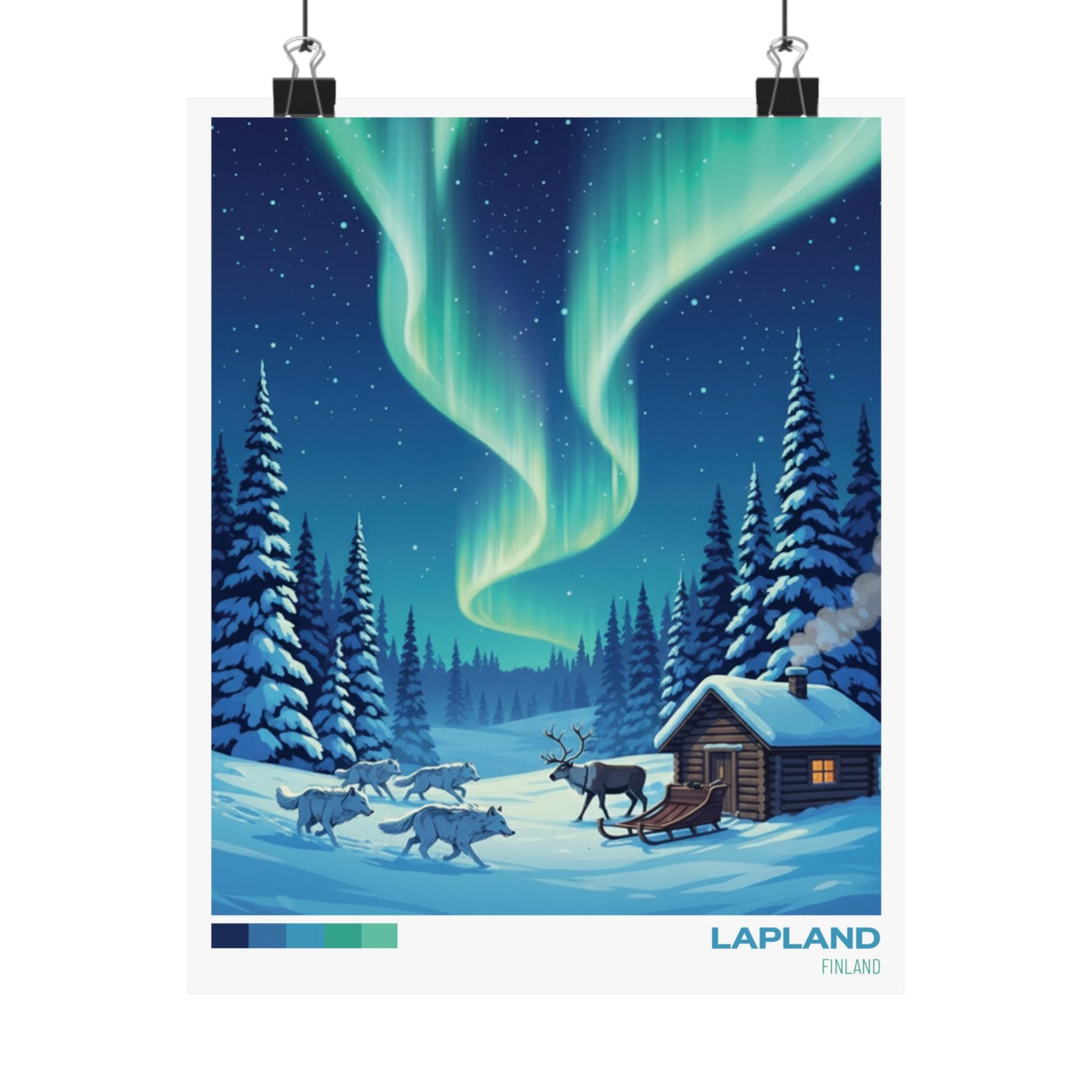 Lapland Finland Travel Poster | Wall art | Wall art decor
