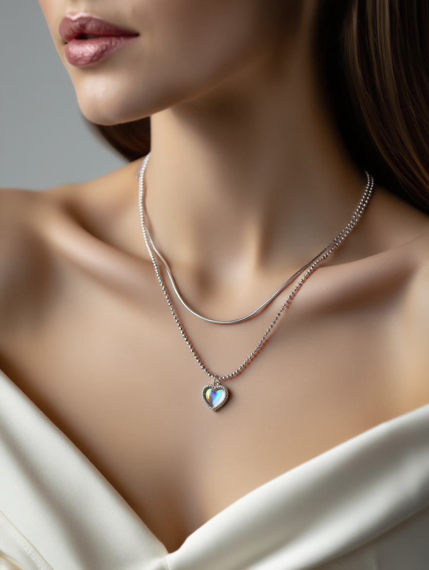 Double-Layer Shiny Butterfly Necklace┃Delicate Clavicle Chains with Sparkling Pendant, Gift for Women