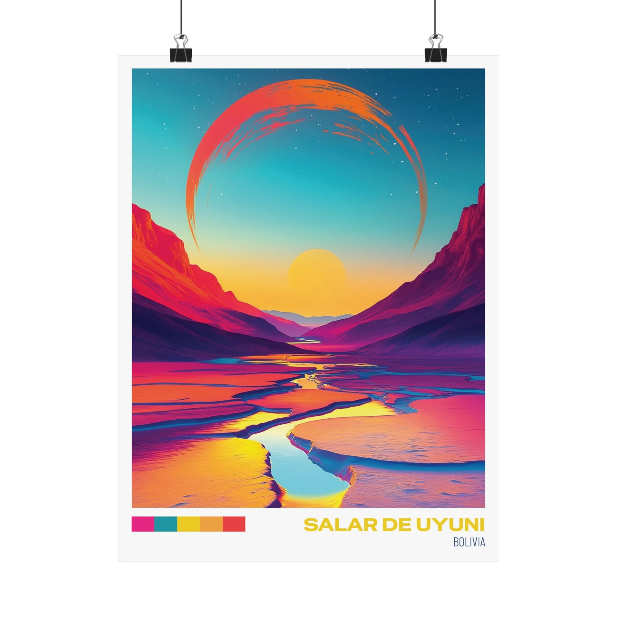 Bolivian Sunset Landscape Poster | Wall art | Home decor