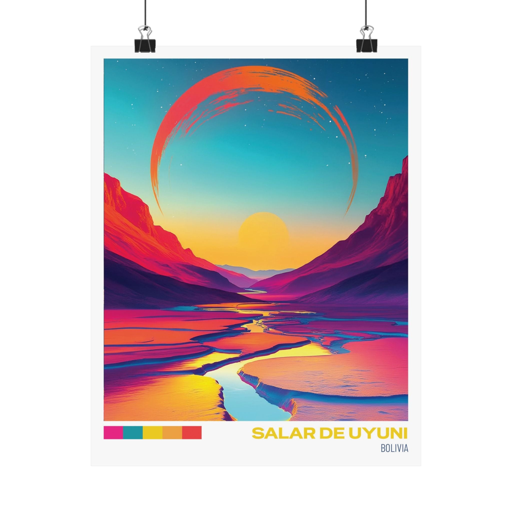 Bolivian Sunset Landscape Poster | Wall art | Home decor