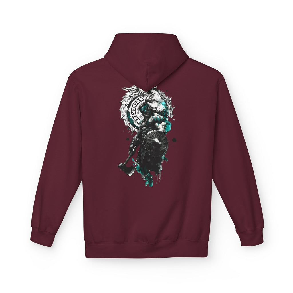 Viking Raven Axe Hoodie — Norse Warrior Graphic Pullover
