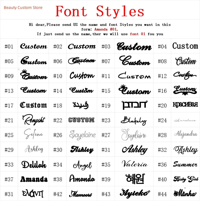 Personalized Cursive Name Necklace┃Custom Stainless Steel Letter Pendant | Gift for her