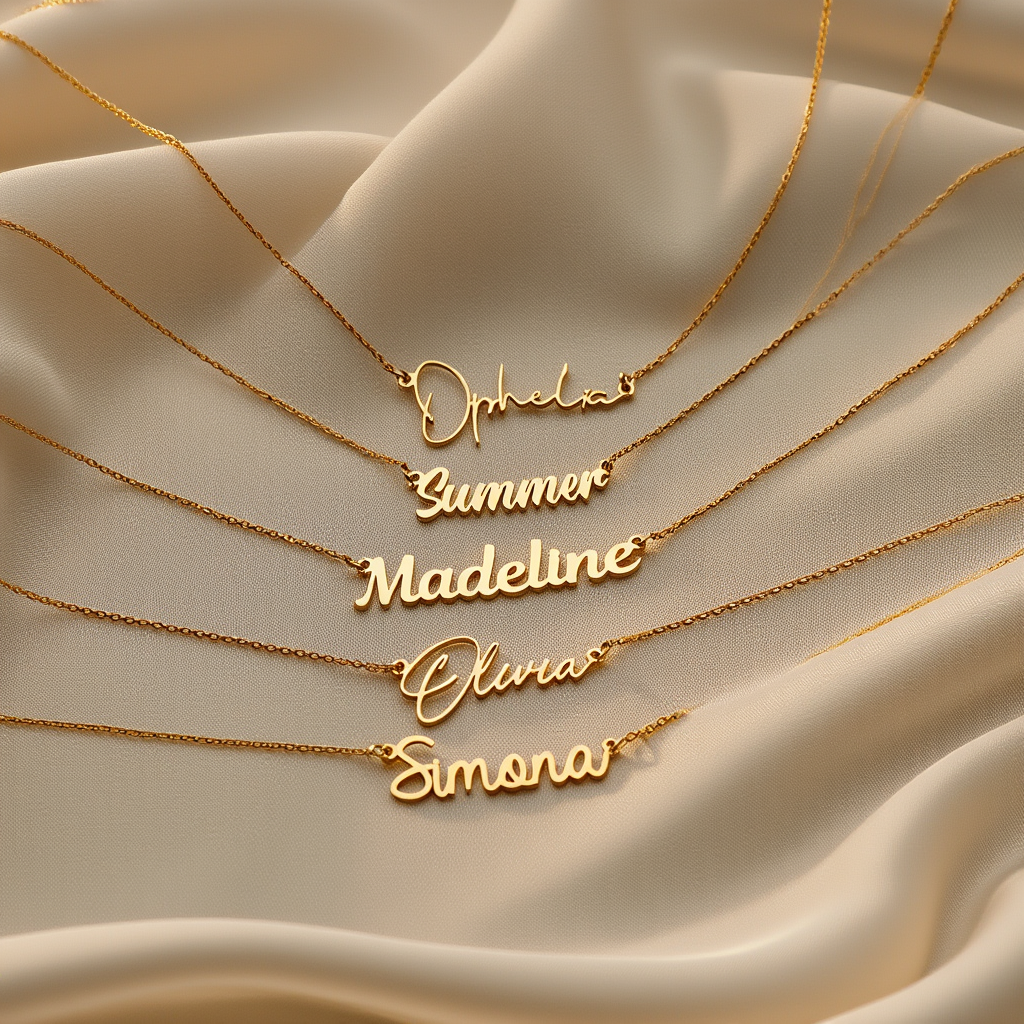 Personalized Cursive Name Necklace┃Custom Stainless Steel Letter Pendant | Gift for her