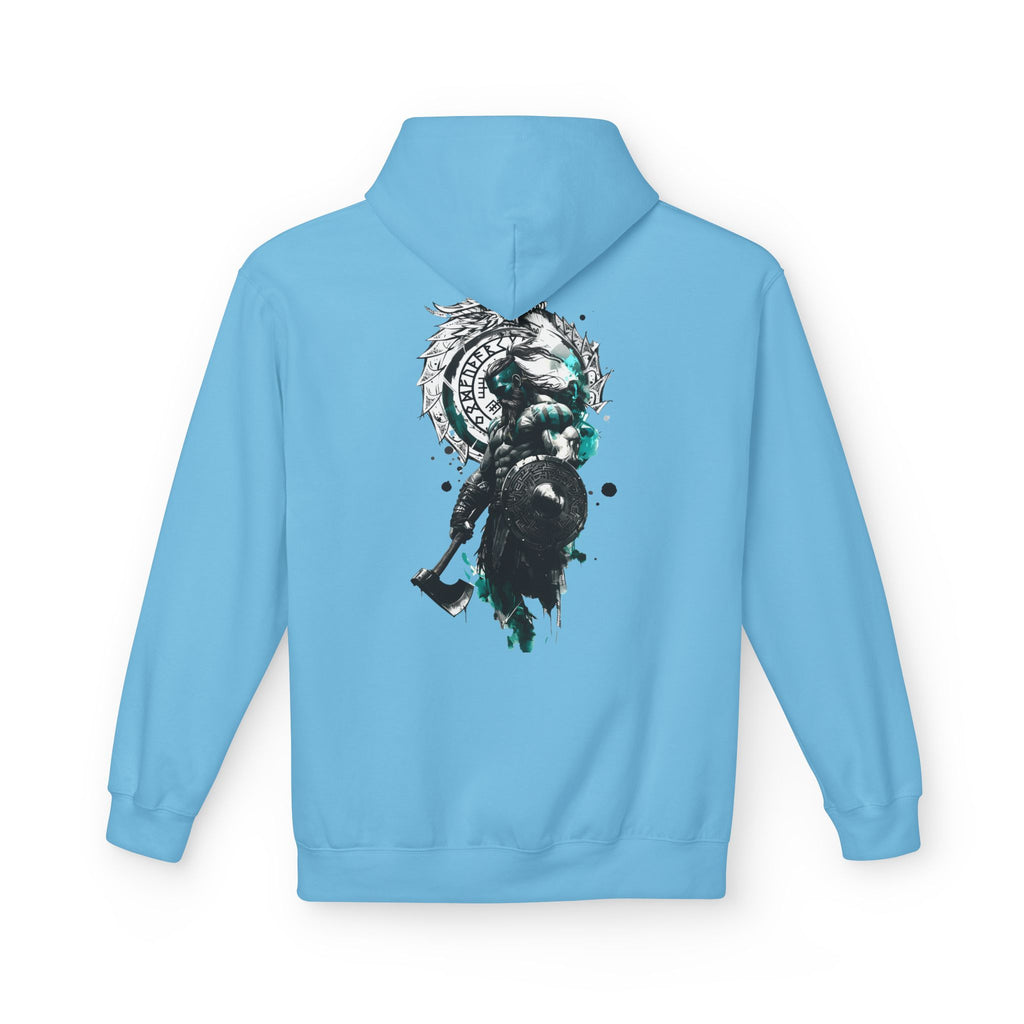 Viking Raven Axe Hoodie — Norse Warrior Graphic Pullover