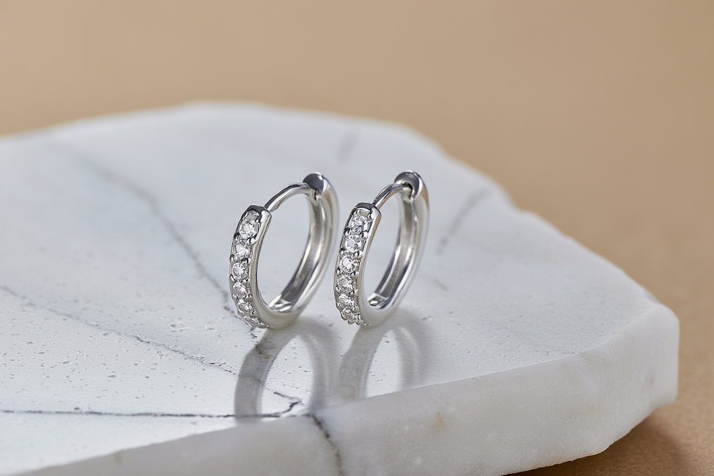 2PCS Tiny Stainless Steel Huggie Hoop Earrings┃Unisex Small Punk Circle Cartilage Piercing Jewelry