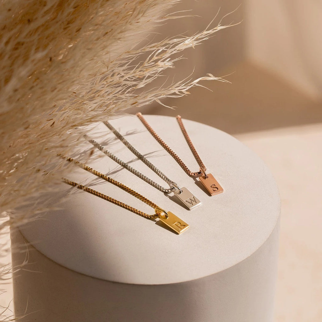 Personalized Letter Necklace┃Custom Initial Pendant┃Gold & Silver