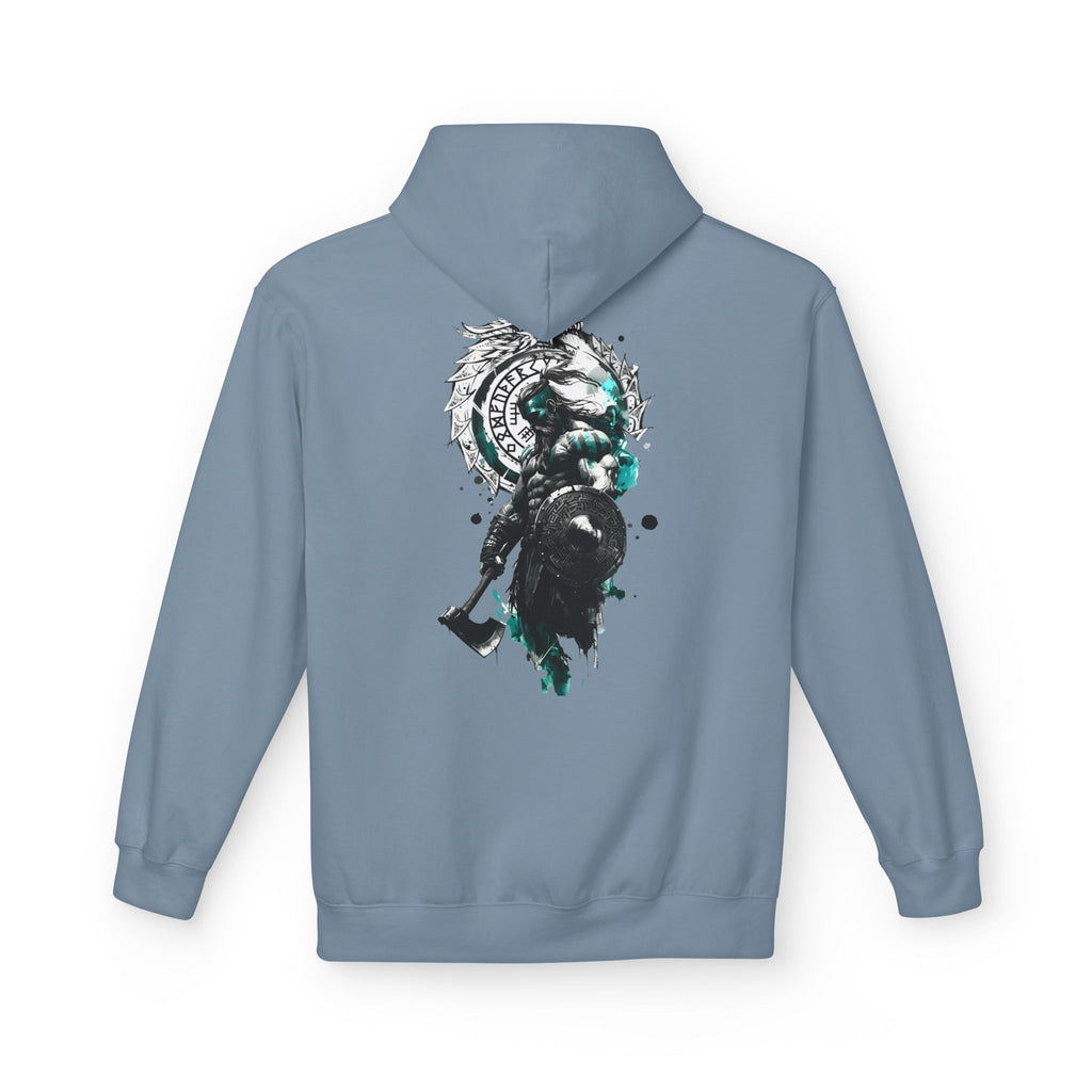 Viking Raven Axe Hoodie — Norse Warrior Graphic Pullover