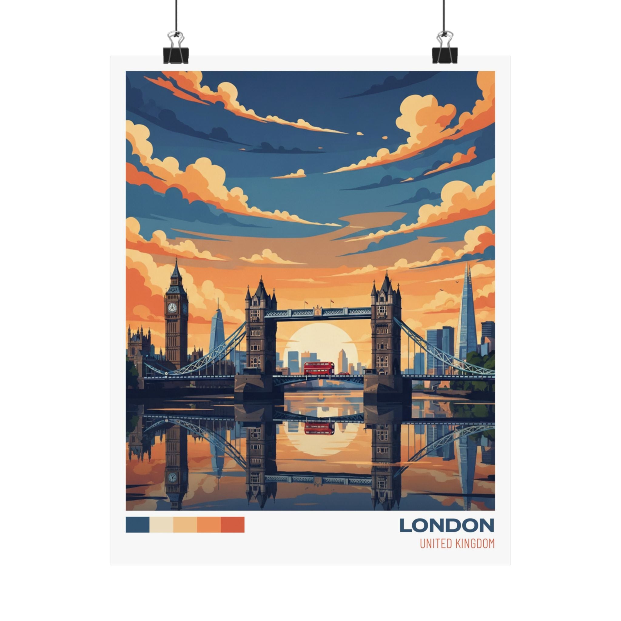 London Travel Poster | Minimalist City Art Print | Wall art | Wall decor