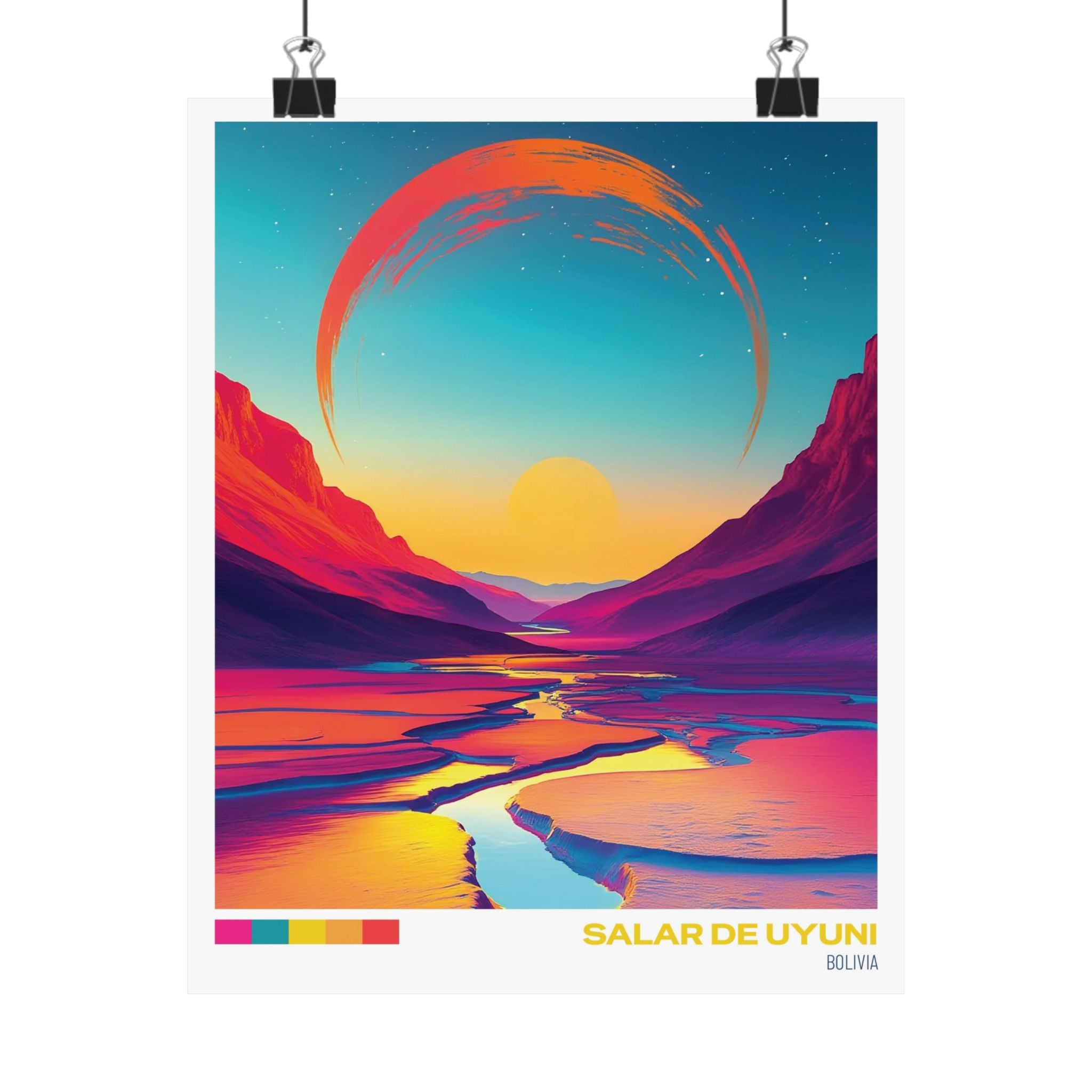 Bolivian Sunset Landscape Poster | Wall art | Home decor