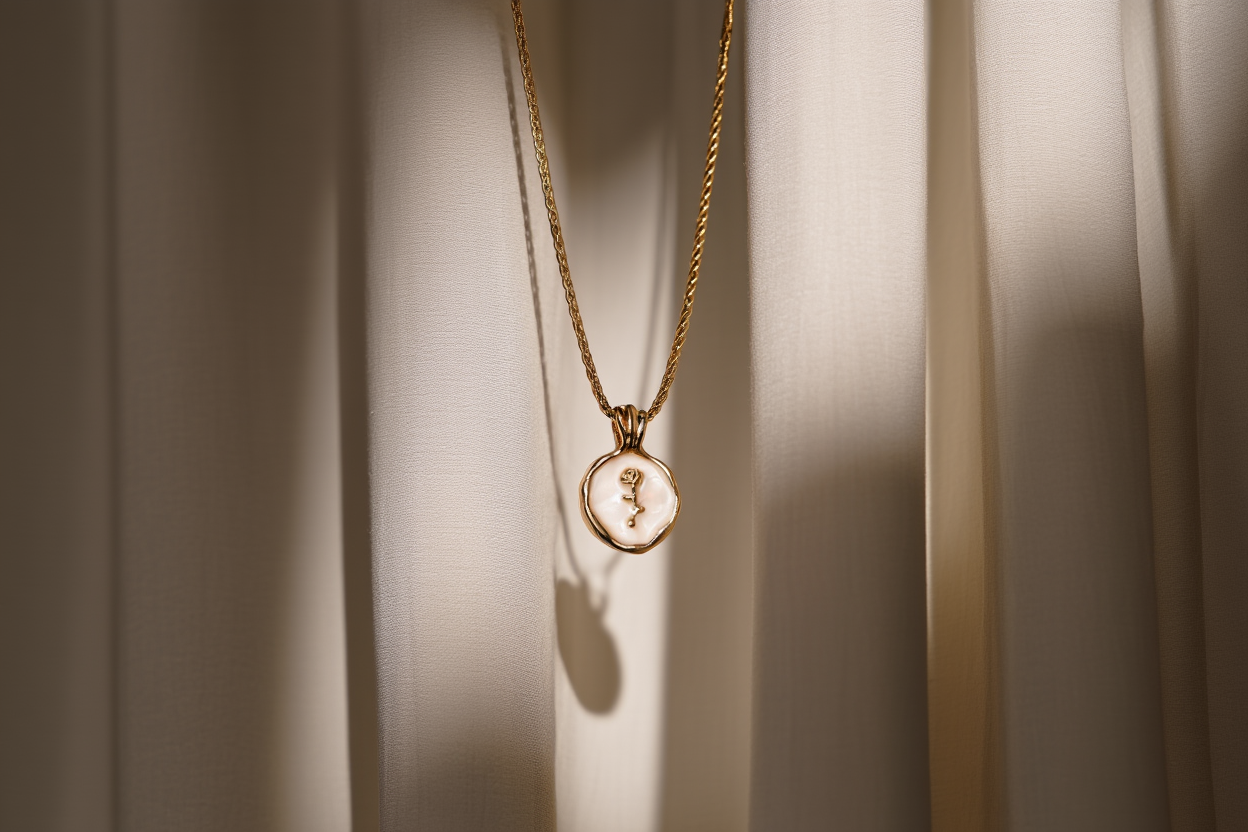 French Retro Gold Rose Necklace┃Gold-Plated Stainless Steel Irregular Flower Pendant