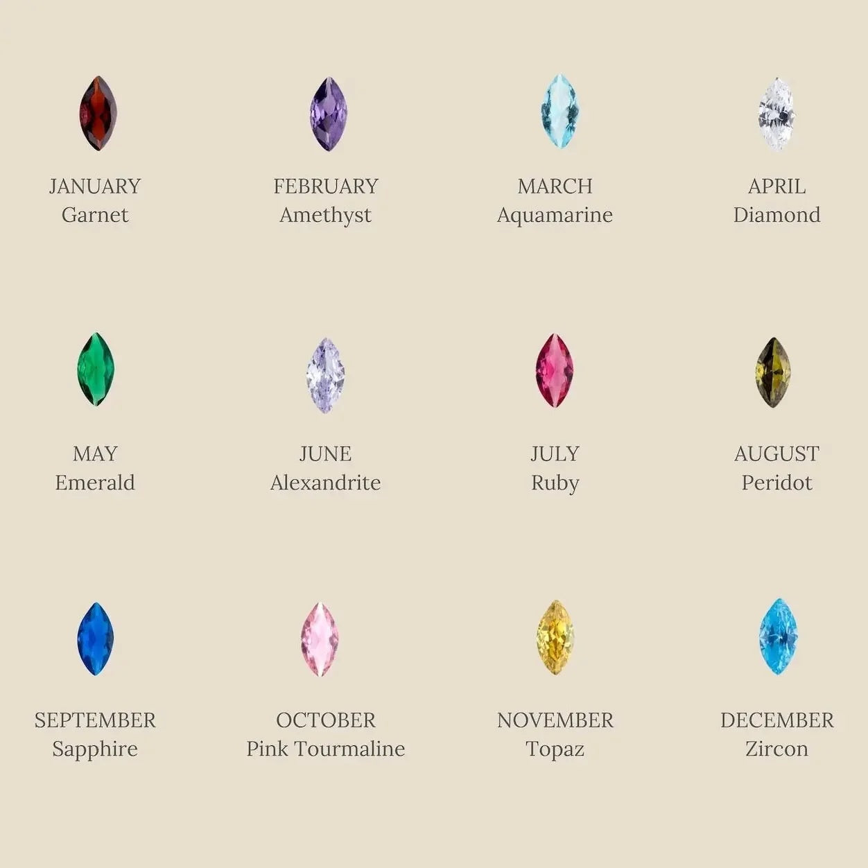 Custom Leaf Birthstone Necklace┃Gift for Her | Birthstone Necklace