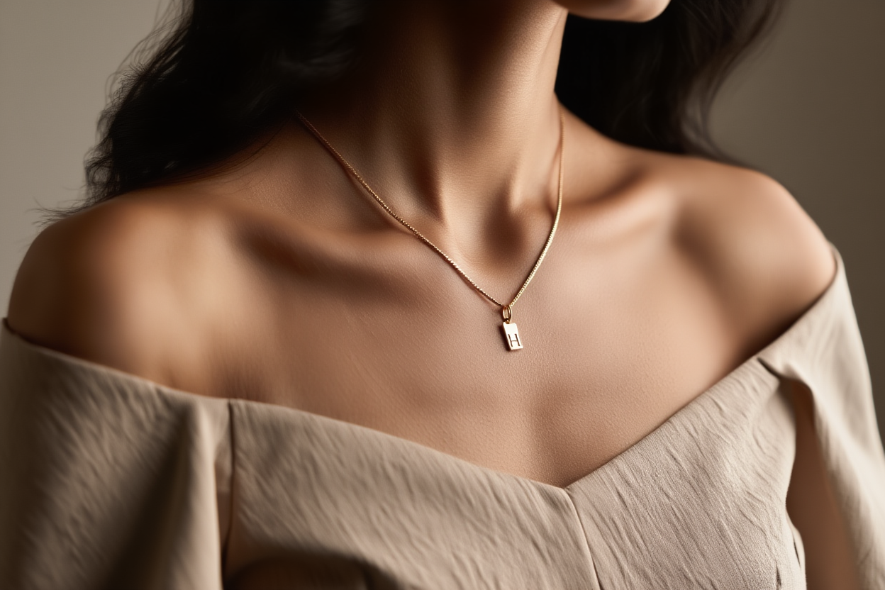 Personalized Letter Necklace┃Custom Initial Pendant┃Gold & Silver