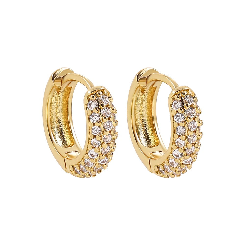 Gold-Plated Huggie Hoop Earrings | Geometric U-Shape Stainless Steel Hoops for Women