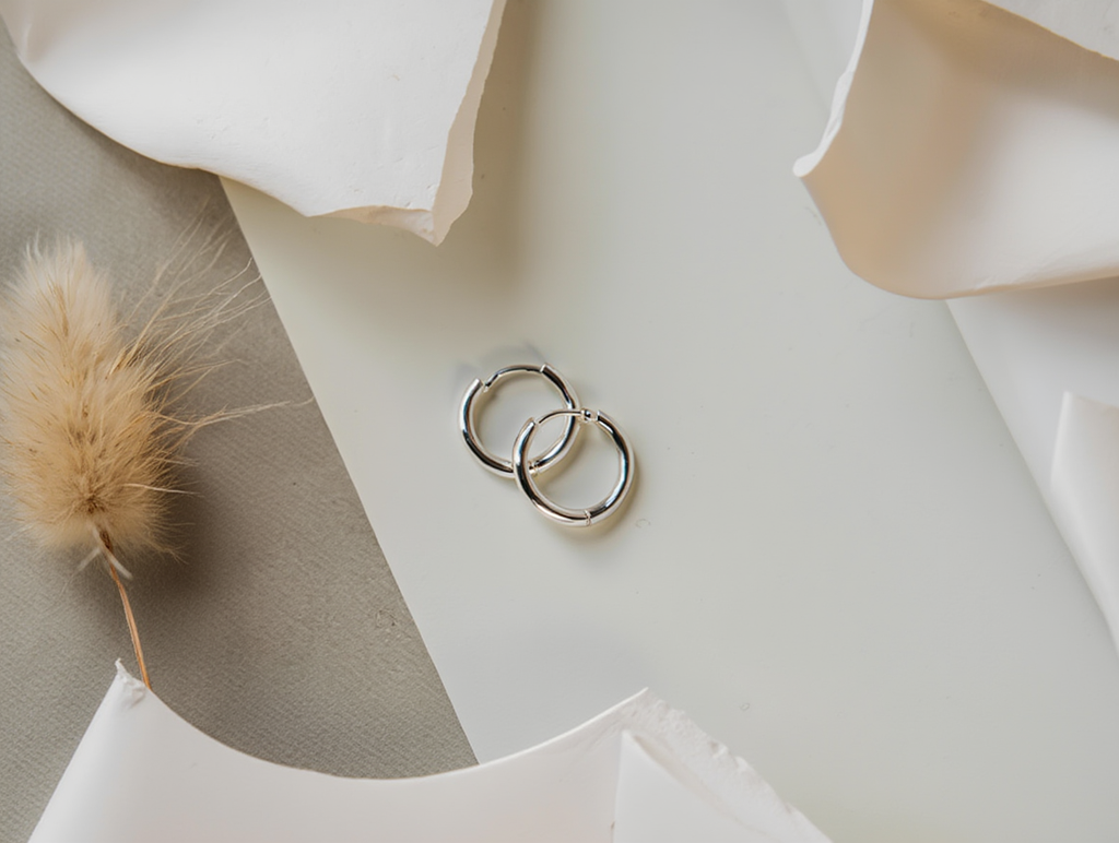 2PCS Tiny Stainless Steel Huggie Hoop Earrings┃Unisex Small Punk Circle Cartilage Piercing Jewelry