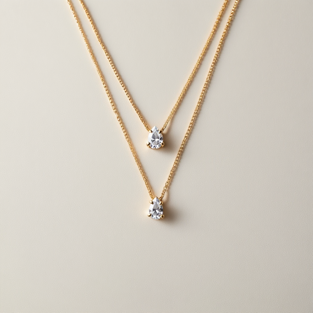 Multilayer Pendant Necklace┃Trendy Layered Choker Chain for Women, Shiny Party Jewelry Gift