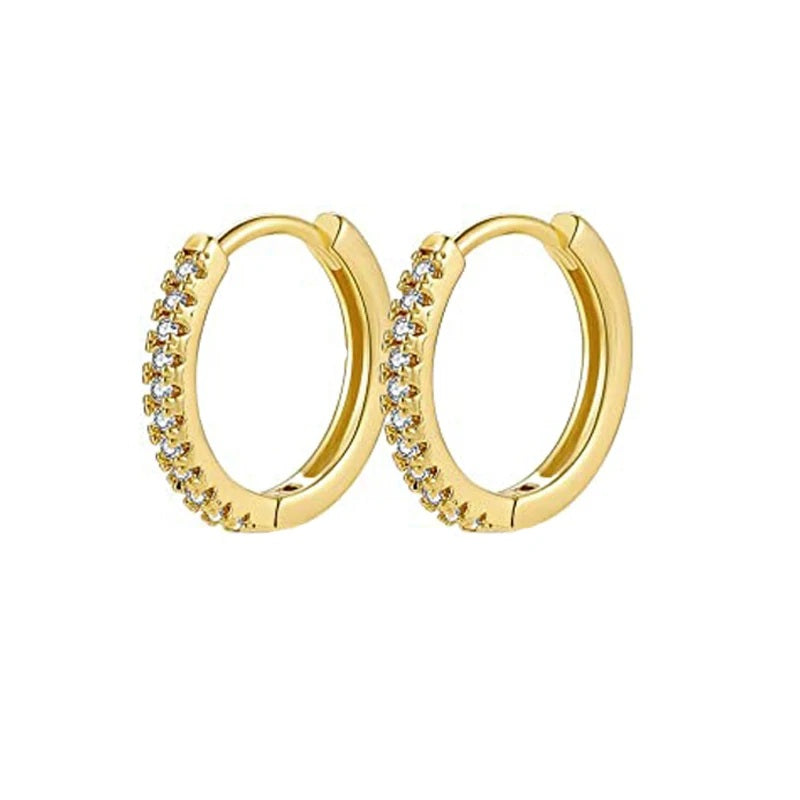 Gold-Plated Huggie Hoop Earrings | Geometric U-Shape Stainless Steel Hoops for Women