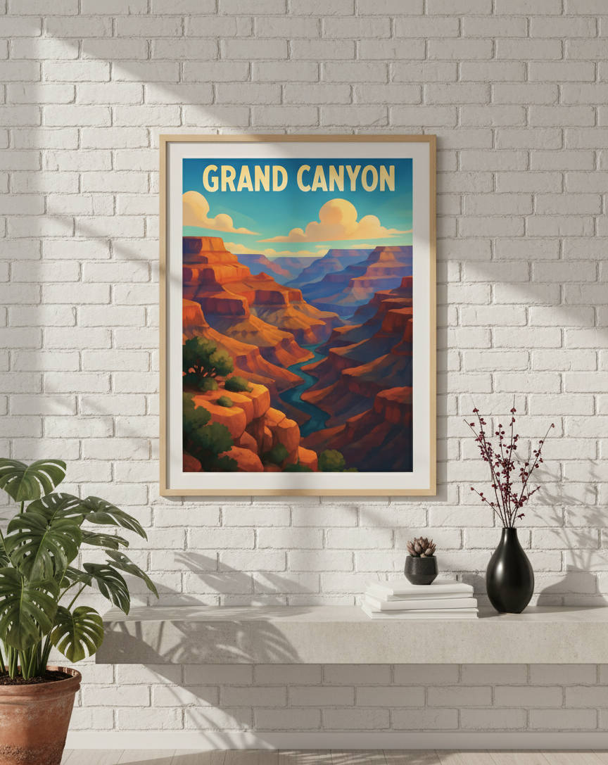 Grand Canyon Landscape Wall Art | Wall art | Wall decor | Home gift