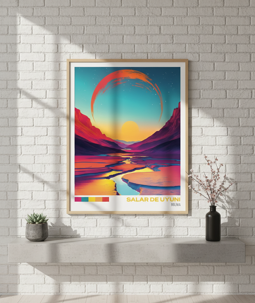 Bolivian Sunset Landscape Poster | Wall art | Home decor