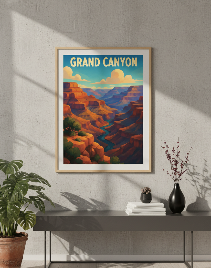 Grand Canyon Landscape Wall Art | Wall art | Wall decor | Home gift