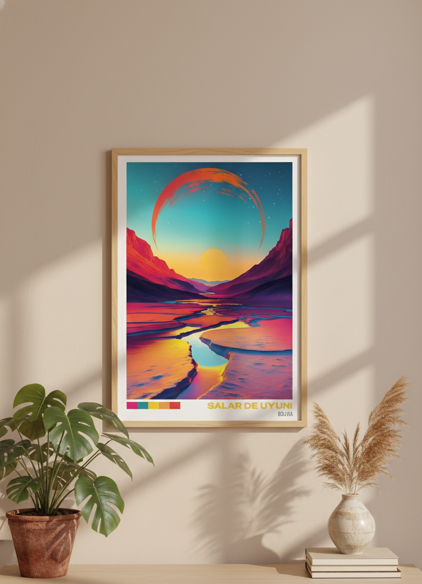 Bolivian Sunset Landscape Poster | Wall art | Home decor
