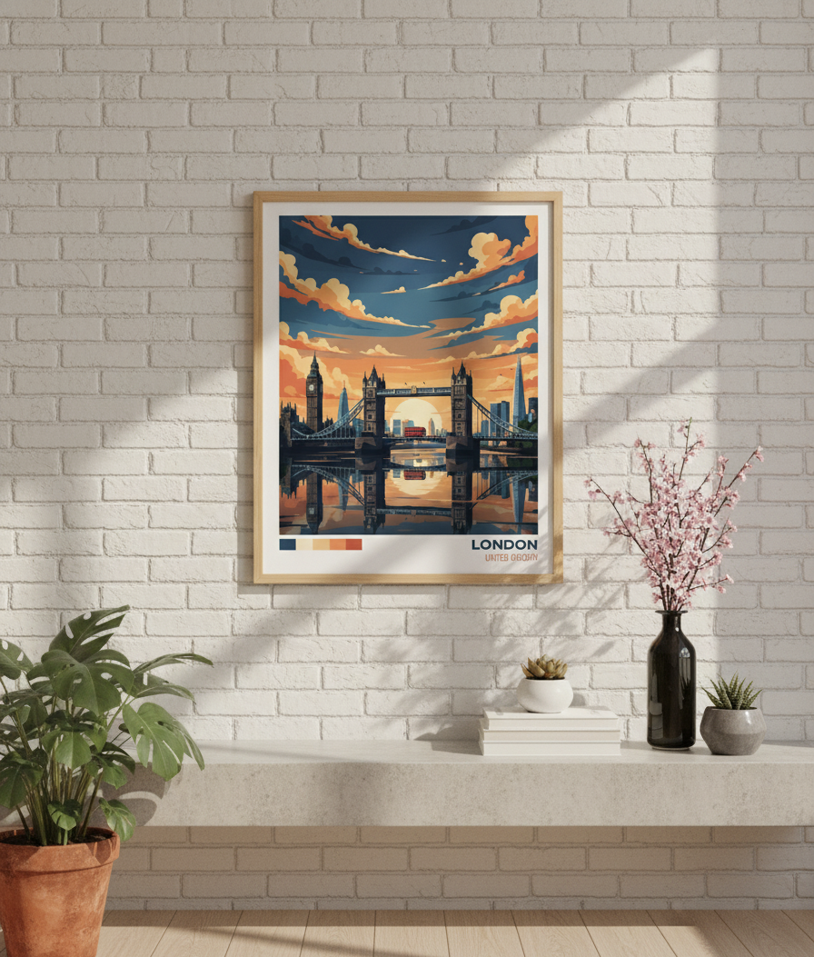 London Travel Poster | Minimalist City Art Print | Wall art | Wall decor