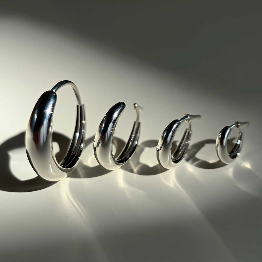 6-Pack Minimalist Gold-Plated Copper Invisible Huggie Hoops — Small Geometric Circle Earrings Set for Women