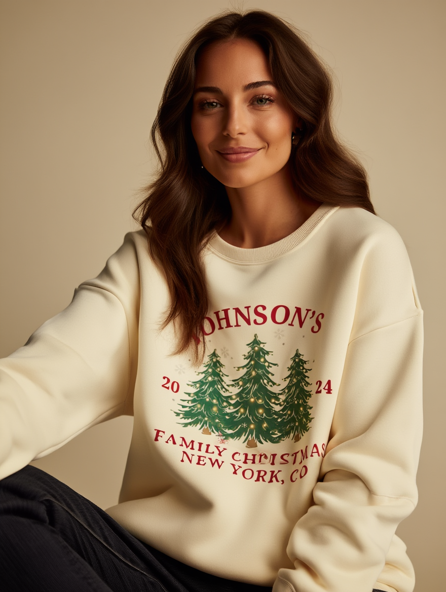 Personalized Family Christmas Sweatshirt | Custom Last Name