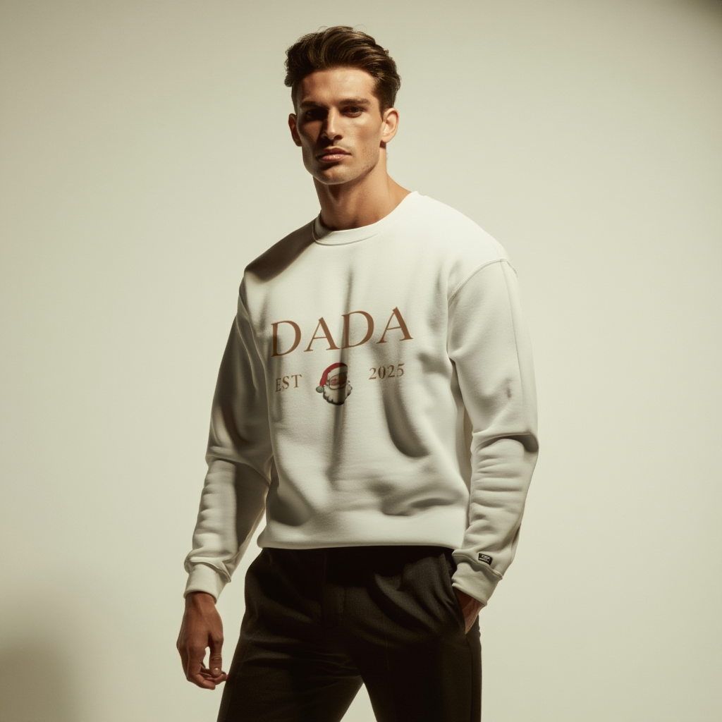 New Dad Sweatshirt | DADA Bow Crewneck | First Father’s Day Gift