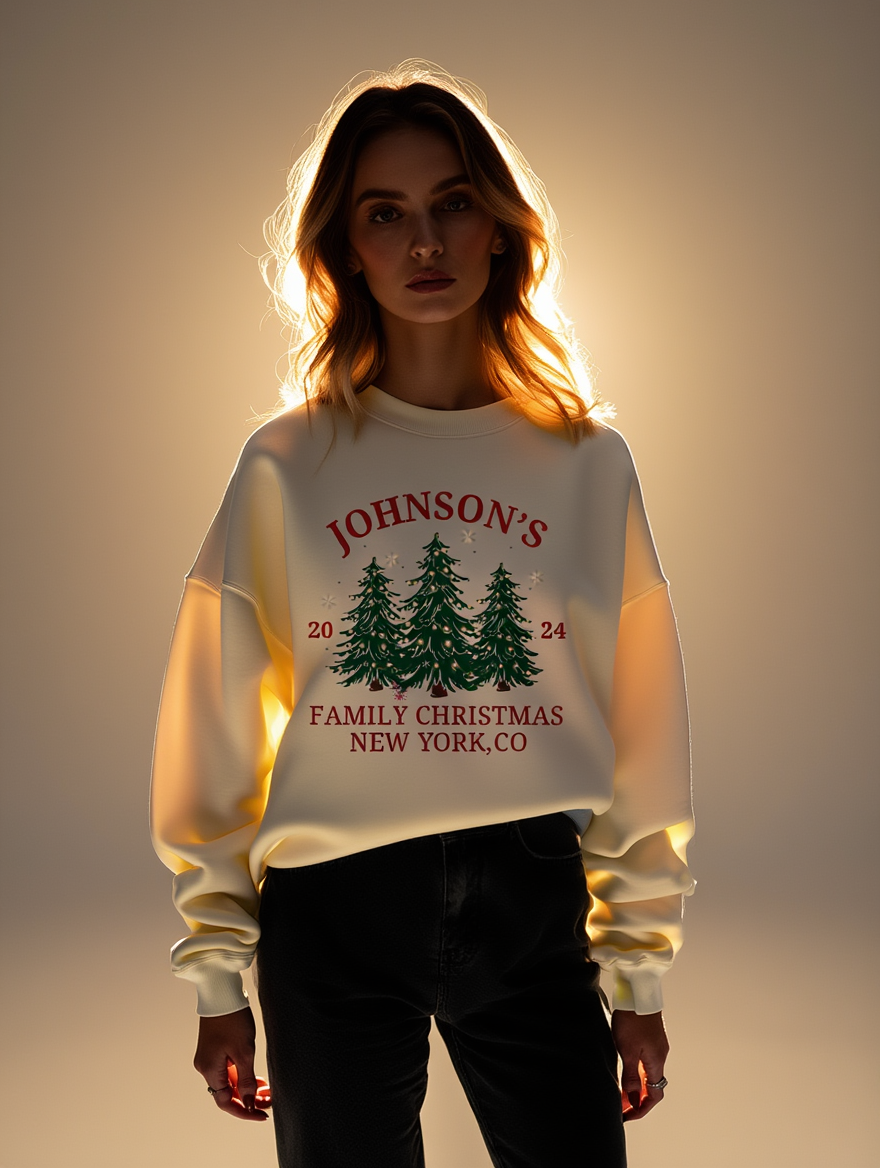 Personalized Family Christmas Sweatshirt | Custom Last Name