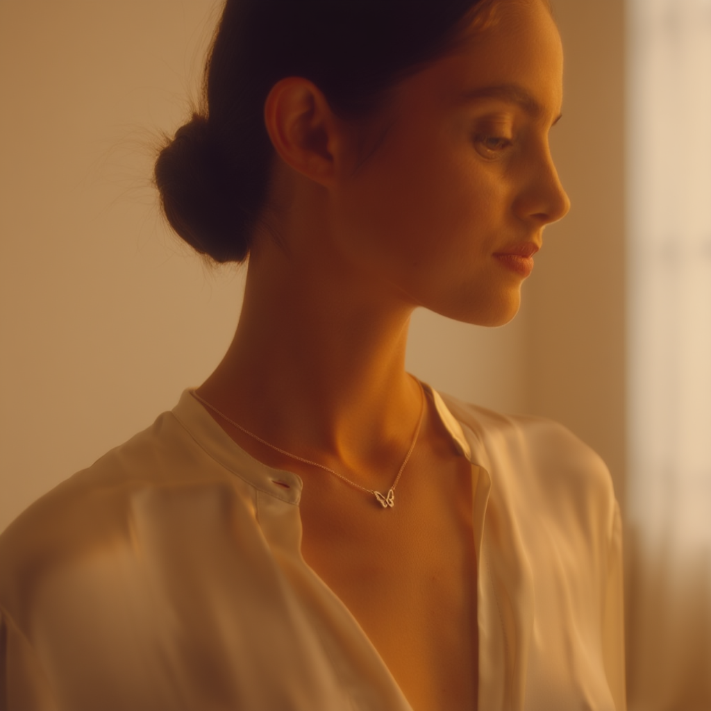 Double-Layer Shiny Butterfly Necklace┃Delicate Clavicle Chains with Sparkling Pendant, Gift for Women