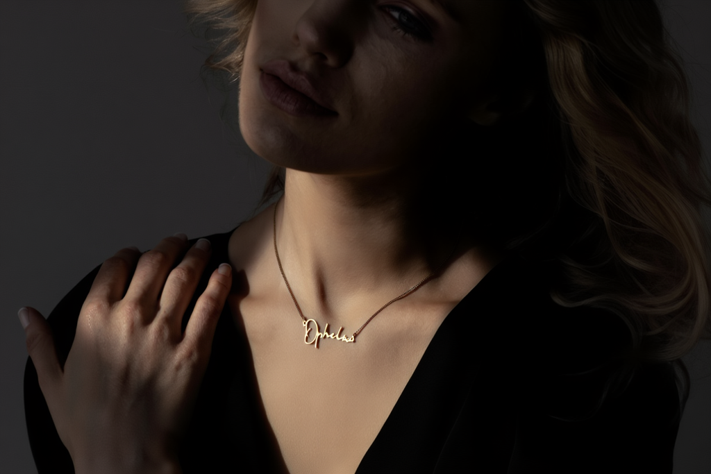 Personalized Cursive Name Necklace┃Custom Stainless Steel Letter Pendant | Gift for her