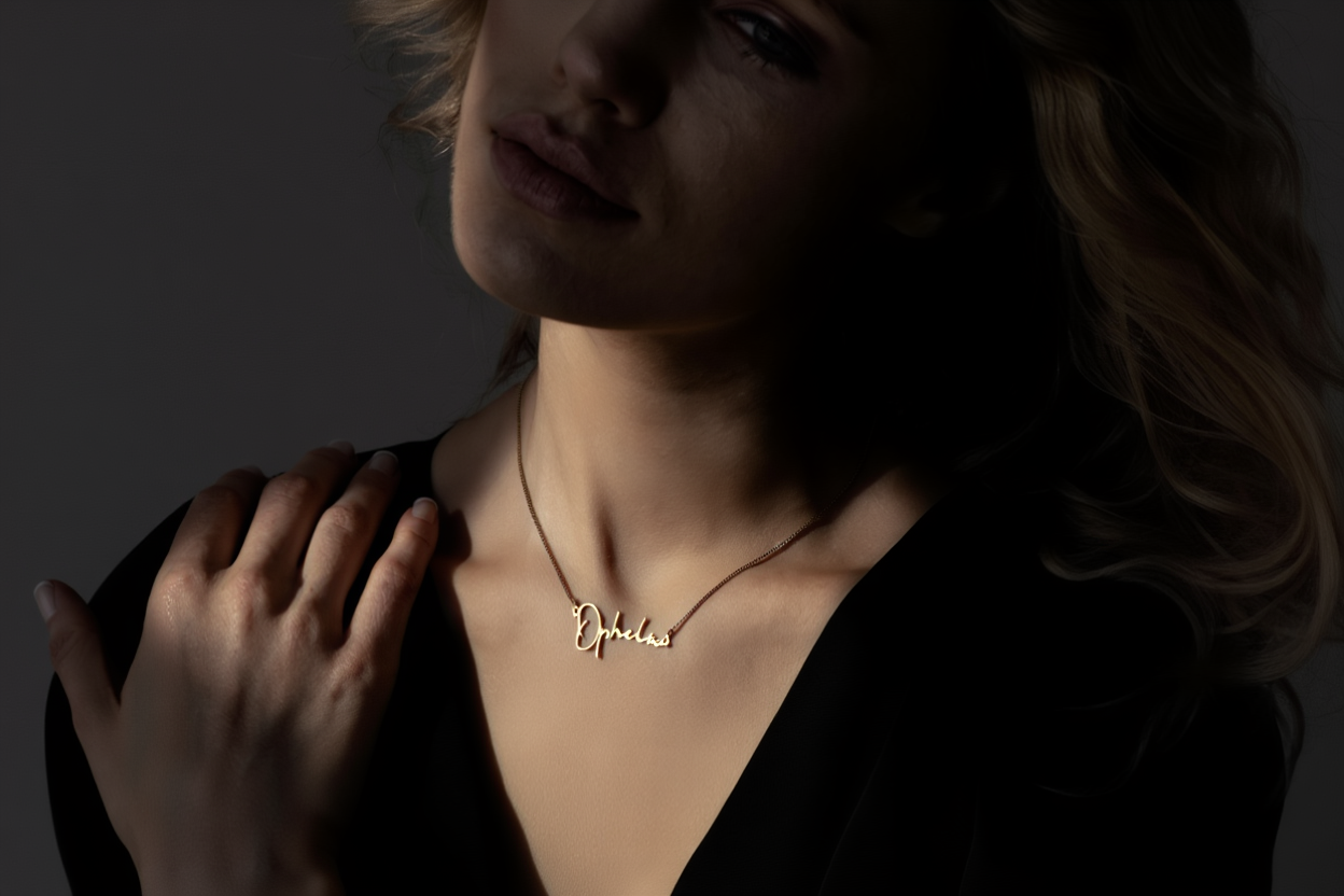 Personalized Cursive Name Necklace┃Custom Stainless Steel Letter Pendant | Gift for her