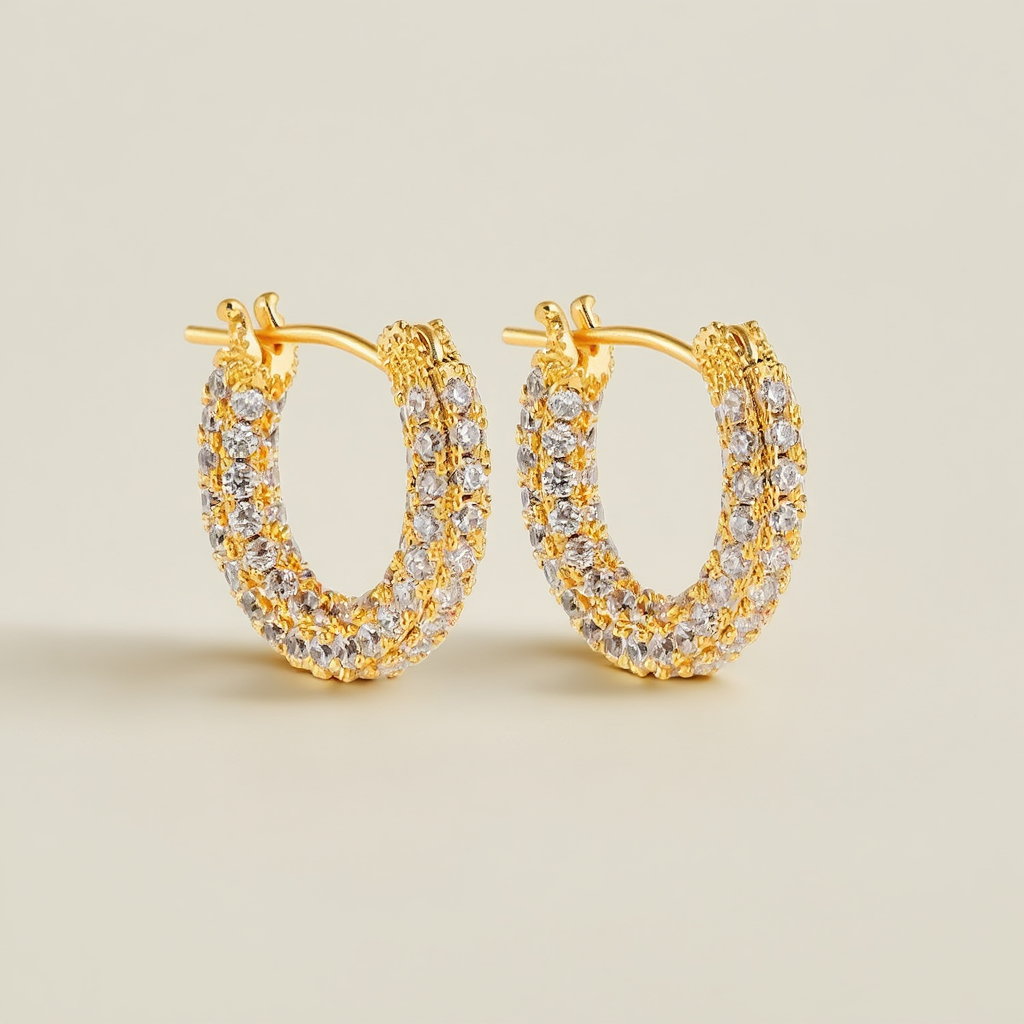 Gold-Plated Huggie Hoop Earrings | Geometric U-Shape Stainless Steel Hoops for Women