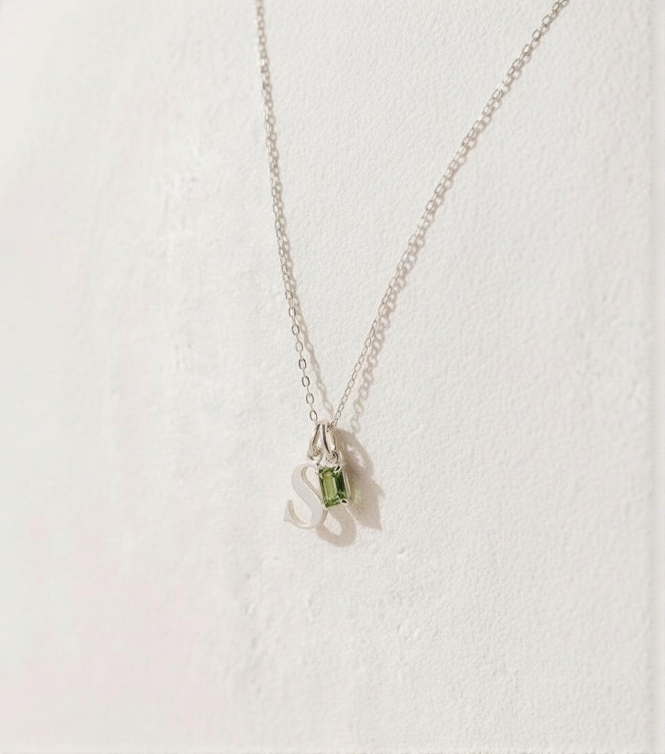 Custom Letter Necklace | Engraved Name Pendant, Stainless Steel Chain